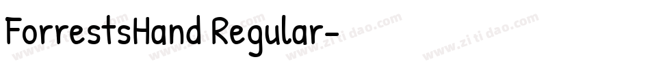 ForrestsHand Regular字体转换